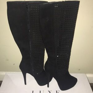 Caged Knee High Boots! Size 7!